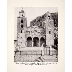  1912 Print Cathedral Cefalu Sicily Italy Norman Architecture 