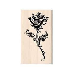  ROSE SCRAPBOOKING WOOD MOUNTED RUBBER STAMP Arts, Crafts 