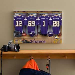 Personalized NFL Locker Room Prints   Minnesota Vikings   12x18