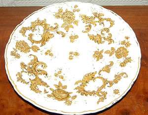 Antique 19th century Meissen Crossed Swords Gold Gilded Porcelain 