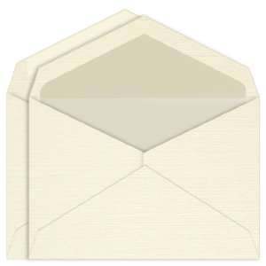com Double Wedding Envelopes   Jumbo Linen Colonial White Pearl Lined 