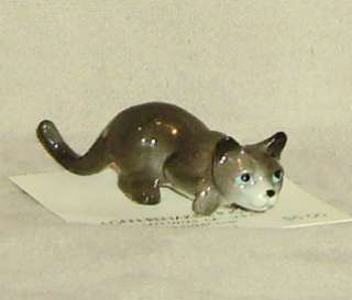 Hagen Renaker Miniature Ceramic Crouching Cat  