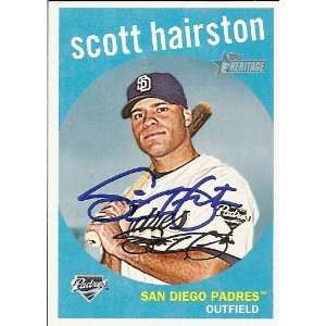Scott Hairston Signed Padres 2008 Topps Heritage Card