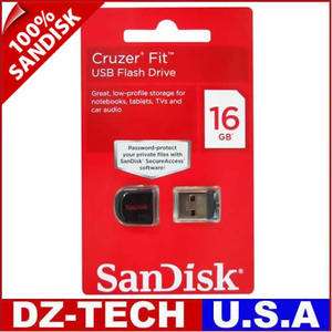 New Sandisk Cruzer Fit 16GB USB Flash Pen Drive SDCZ33 CZ33 Mini 