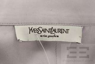   Yves Saint Laurent Lilac Silk Ruffle Trim Skirt Size F42 NEW  