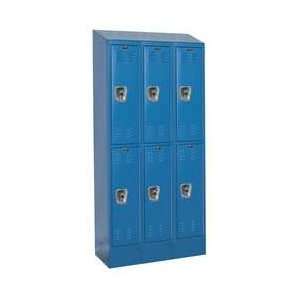 Assembled Locker,w36,d12,h82,marine Blue   HALLOWELL  