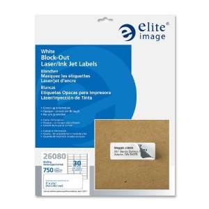  Elite Image Block out Mailing Laser/Inkjet Label,1 Width 