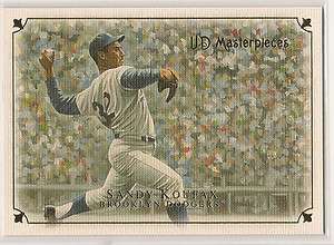 SANDY KOUFAX, Brooklyn Dodgers — 2007 Upper Deck Masterpieces Card 