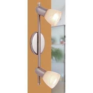  Eglo 27322A Matte Nickel Dakar Dakar Two Bulb Wall Sconce 