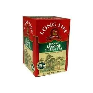  LONG LIFE TEAS, Organic Green Tea w/Jasmine   20 bags 