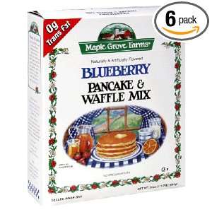 Maple Grove Farms Pancake Mix Blueberry, 24 Ounce (Pack of 6)  