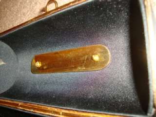 Vintage Judith Leiber Minaudiere In Gold W/ Black 7 X 3 Handle Bag 