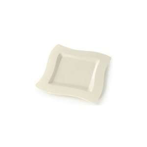   Square Ivory / Bone 8 Salad Plastic Plates 10ct.