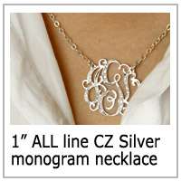 monogrm necklace All cz