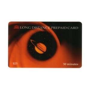   Phone Card $25. (50m) The Planet Saturn In Space 