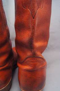 Vintage Brown Leather 10 D Mens Western Boots  