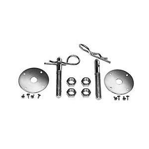 Hood Pin Set 3/16 in. Flip Over Style Pair Chrome Plated 