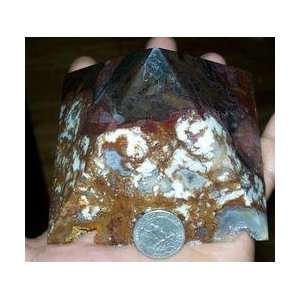   BIGGEST * JASPER PICASS0 CRYSTAL CAVITY PYRAMID POINT 