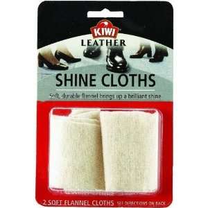 Sara Lee  KIWI Leather Shine Cloth, 2 Soft Flannel Cloths (1 Pack)