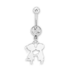 Kissing Kids Navel Ring