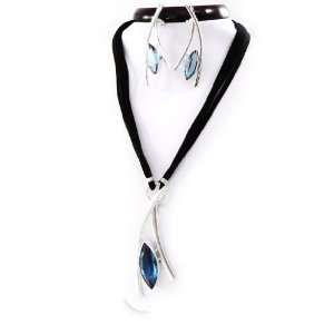  Necklace set silver Sapa blue. Jewelry