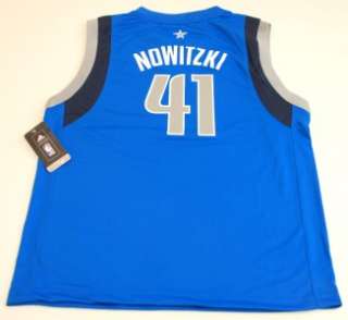 NBA Adidas Dallas Mavericks Dirk Nowitzki Youth 2012 Rev 30 Blue/Grey 
