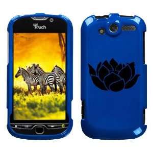  HTC MYTOUCH 4G BLACK LOTUS ON A BLUE HARD CASE COVER 