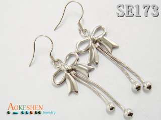   Silver solid charm Dangle eardrop jewelry hooks Earrings  