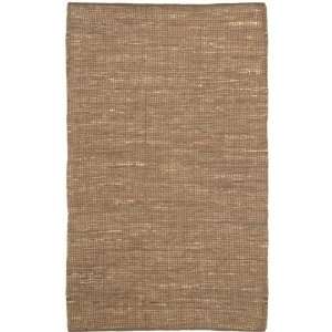 Brown Suede Rectangle Flat Weave Rug 
