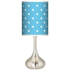  Mini Dots Aqua Giclee Kiss Table Lamp