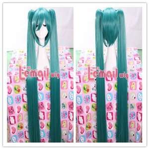   Miku Long Straight Turquoiseclip on Ponytails Wig Ml116 Toys & Games