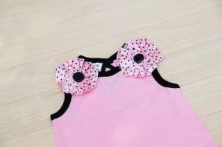   Baby Flower Skirt Dress Clothes Cotton Costume S0 3Y 2Color  