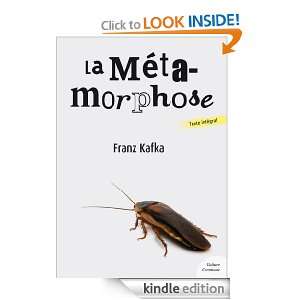 La métamorphose (French Edition) Franz Kafka   Kindle 