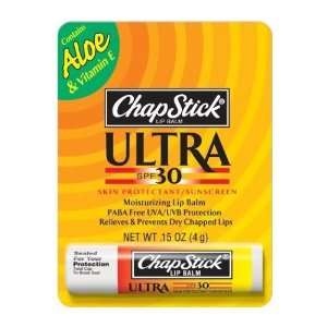  ChapStick Ultra SPF 30 Lip Balm, (Pack of 30) Health 
