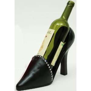  Dazzle Shoe Wine Holder  Black