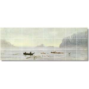  Albert Bierstadt Indians Custom Tile Mural 9  24x36 using 