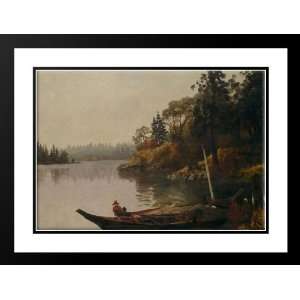  Bierstadt, Albert 24x19 Framed and Double Matted Fishing 