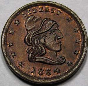   War Token, MS+ Red Brown/Copper.NEAT, CAPPED HEAD DATED/SHEILD DATED