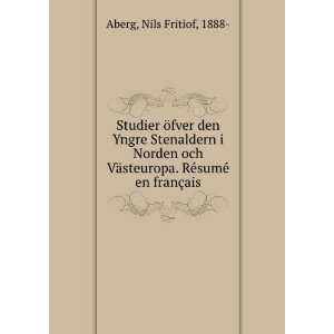   . RÃ©sumÃ© en franÃ§ais Nils Fritiof, 1888  Aberg Books