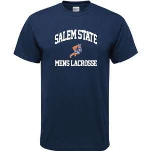  Salem State Vikings Navy Mens Lacrosse Arch T Shirt 