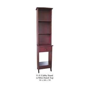 Amish Pine Cubby Stand with Mini Hutch Top  Kitchen 