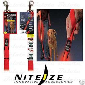 Nite Ize Nite Dawg Red LED 5 ft Dog Leash NNL 03 10 NEW  