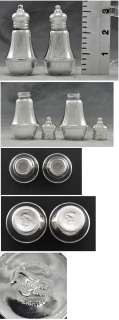 Pair of Duchin Creation Sterling Silver & Glass Salt & Pepper Shakers 