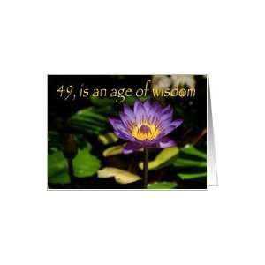  49th Birthday, Lotus flower Card Toys & Games