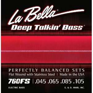 La Bella Electric Bass Guitar Deep Talkin` Bass Standard, .045   .105 