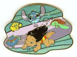 Disney DCL Lilo and Stitch under water Pin  