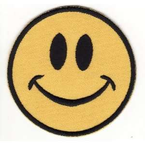   Smiley Happy Face Embroidered Iron on Patch S09 Arts, Crafts & Sewing