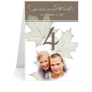  Photo Table Number Cards   Majestic Fall in Taupe #1 Thru 