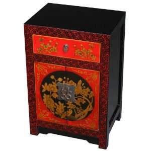 EXP Handmade Asian Furniture   Red, Black & Gold Storage 