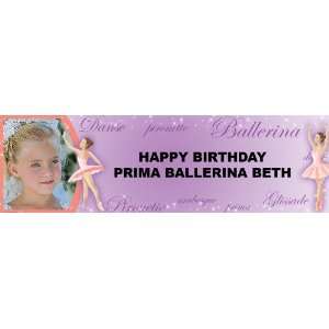 Prima Ballerina Personalized Photo Banner Standard 18 x 61
